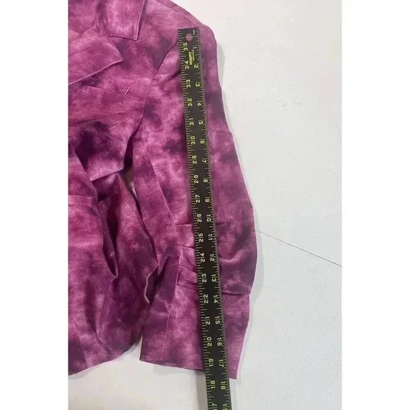 CINQ A SEPT Khloe Blazer 3/4 Sleeve Tie Dye Jacket Womens Size 0 - Picture 9 of 13